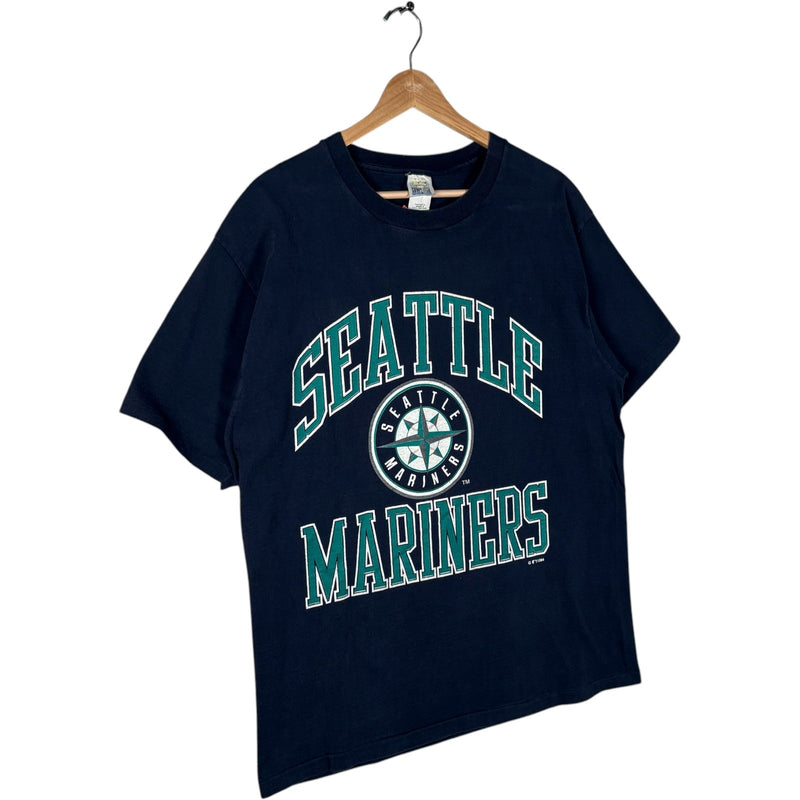 Vintage Seattle Mariners Spellout Logo MLB Tee 90s