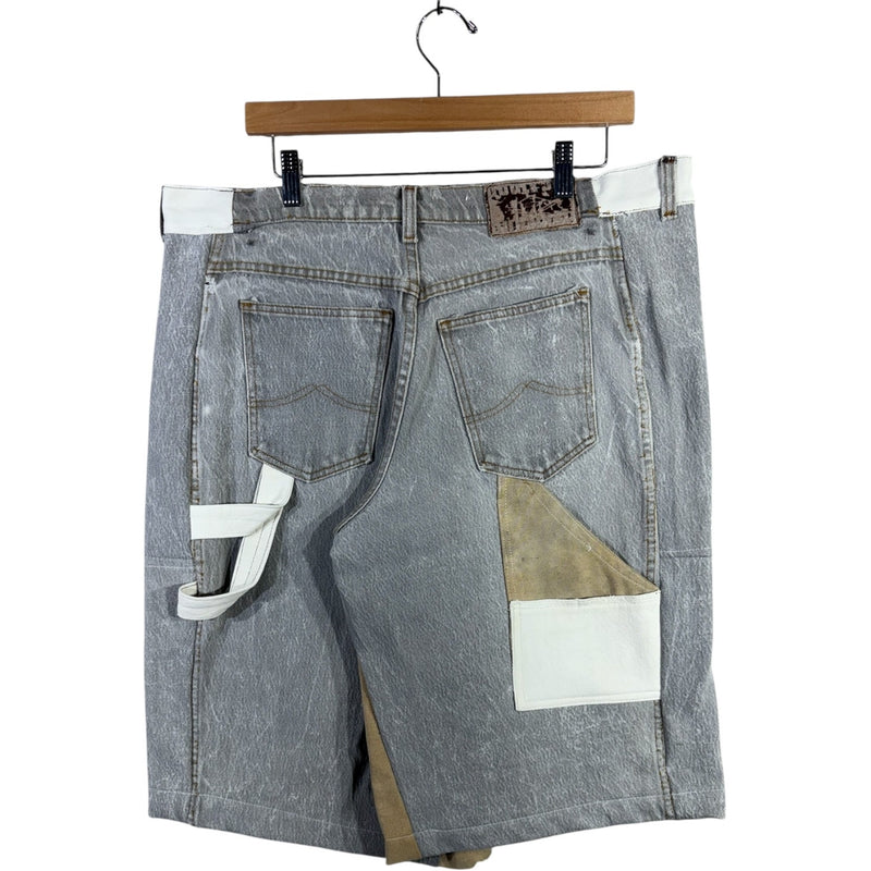 Vintage Reworked Denim Carpenter Shorts 40