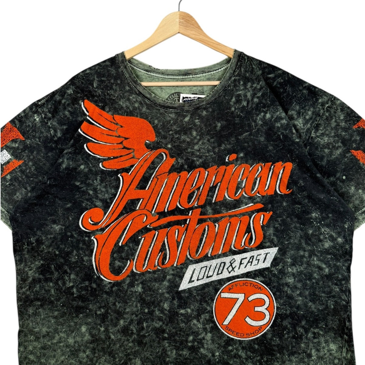 Vintage Affliction Acid Wash Graphic T-Shirt