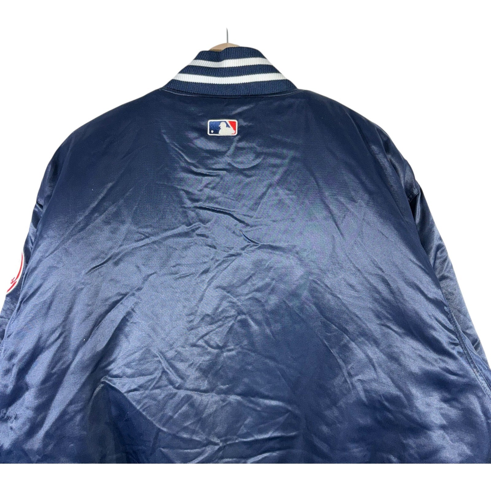 Vintage Majestic NY Yankees Spellout Satin MLB Bomber Jacket