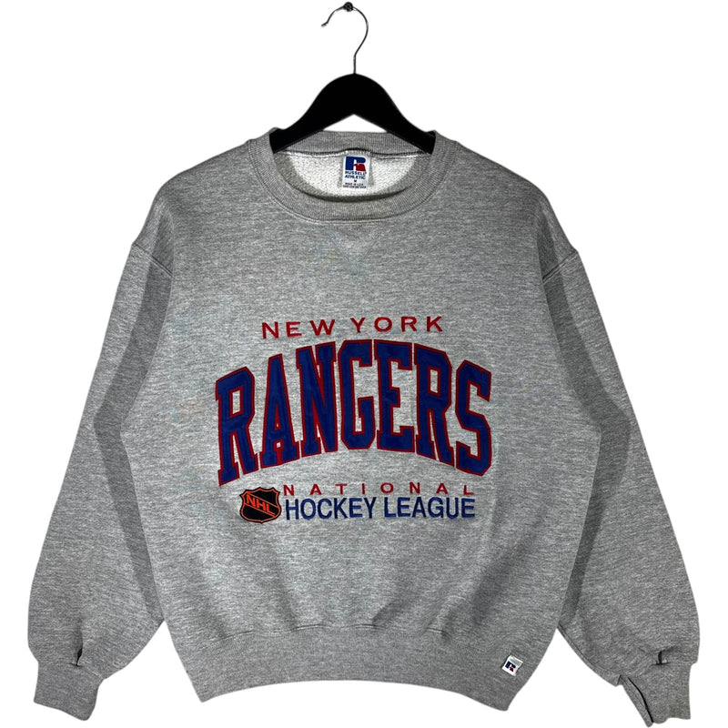 Vintage Russell New York Rangers Spellout NHL Crewneck 90s