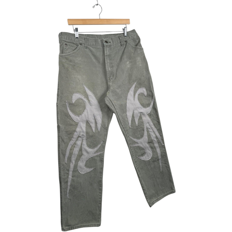 Vintage Dickies Patchwork Carpenter Denim Jeans 35x30.5