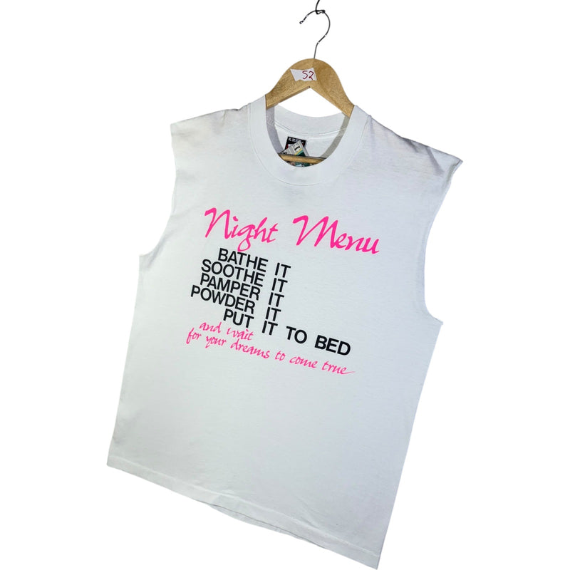 Vintage Night Menu Muscle Sleeve Tank Top