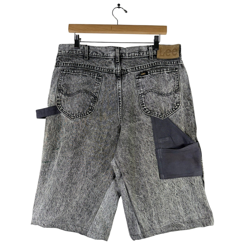 Vintage Lee Denim Cut & Sew Carpenter Shorts 36