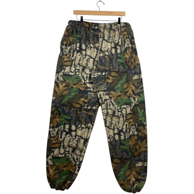 Vintage Woodland Camo Jogger Sweatpants 2X