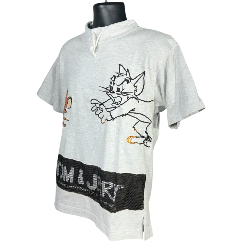 Vintage Tom & Jerry Drawstring Collar Tee 90s