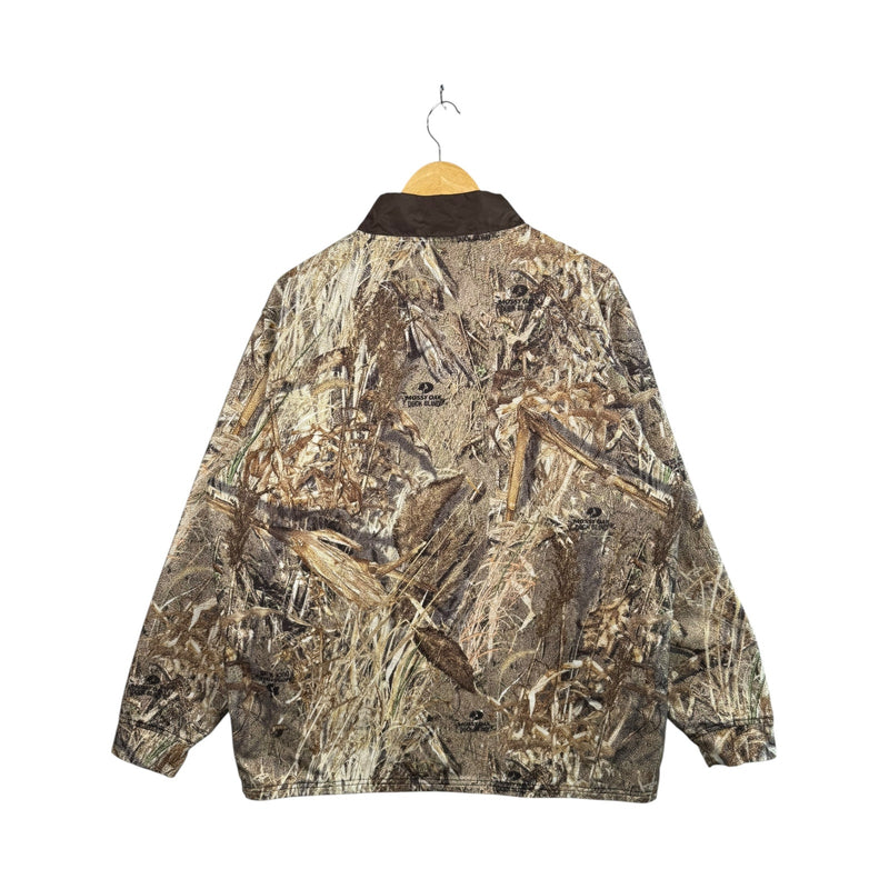Vintage Cabela's Mossy Oak Half Zip Light Jacket