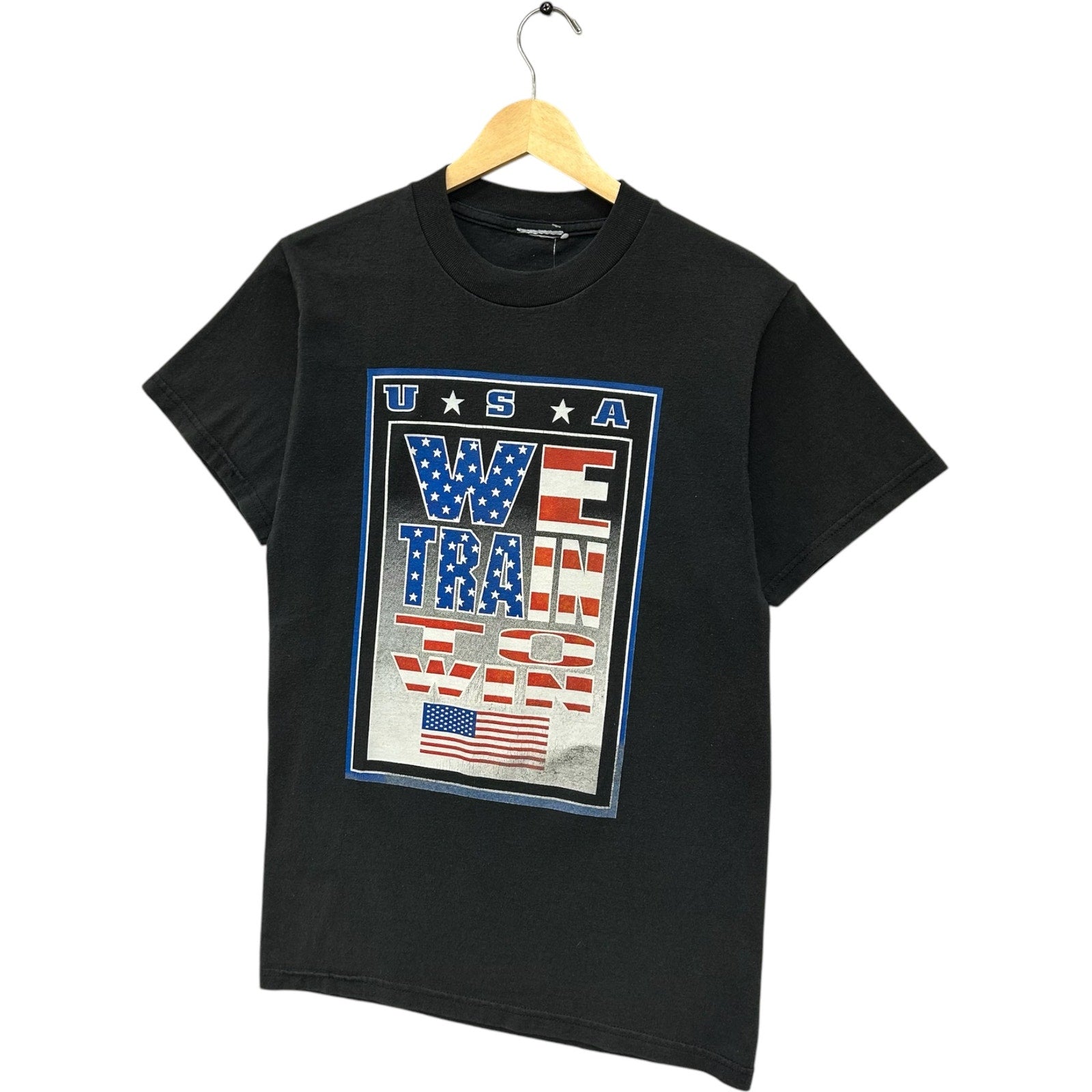 Vintage USA We Train To Win Patriotic Tee