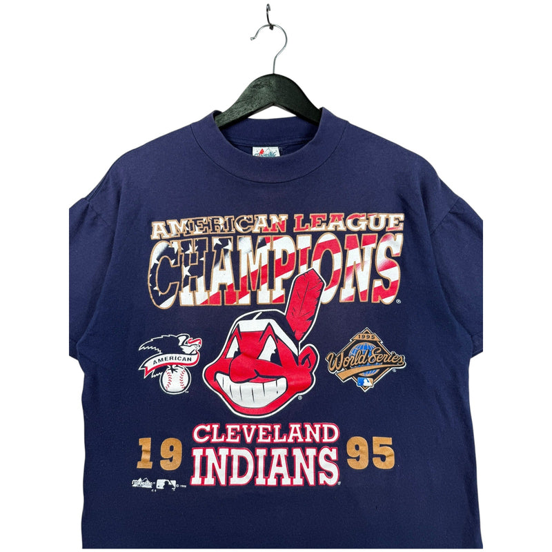 Vintage MLB American League Champions Cleveland Indians 1995 T-Shirt