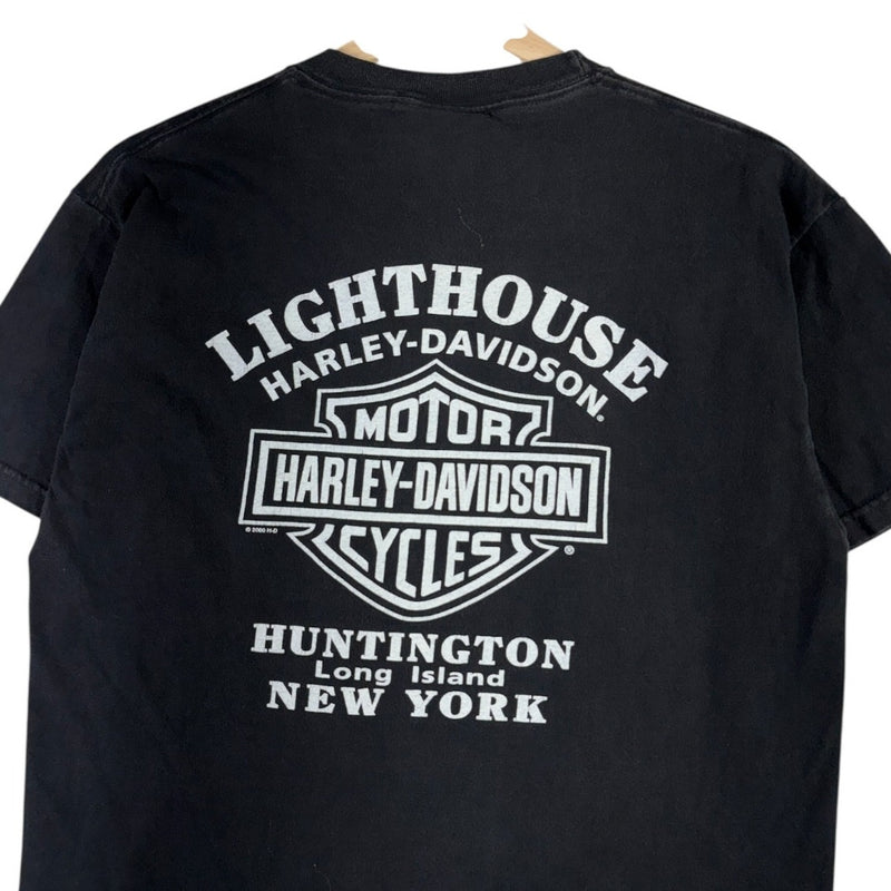 Vintage Harley Davidson Lighthouse New York T-Shirt