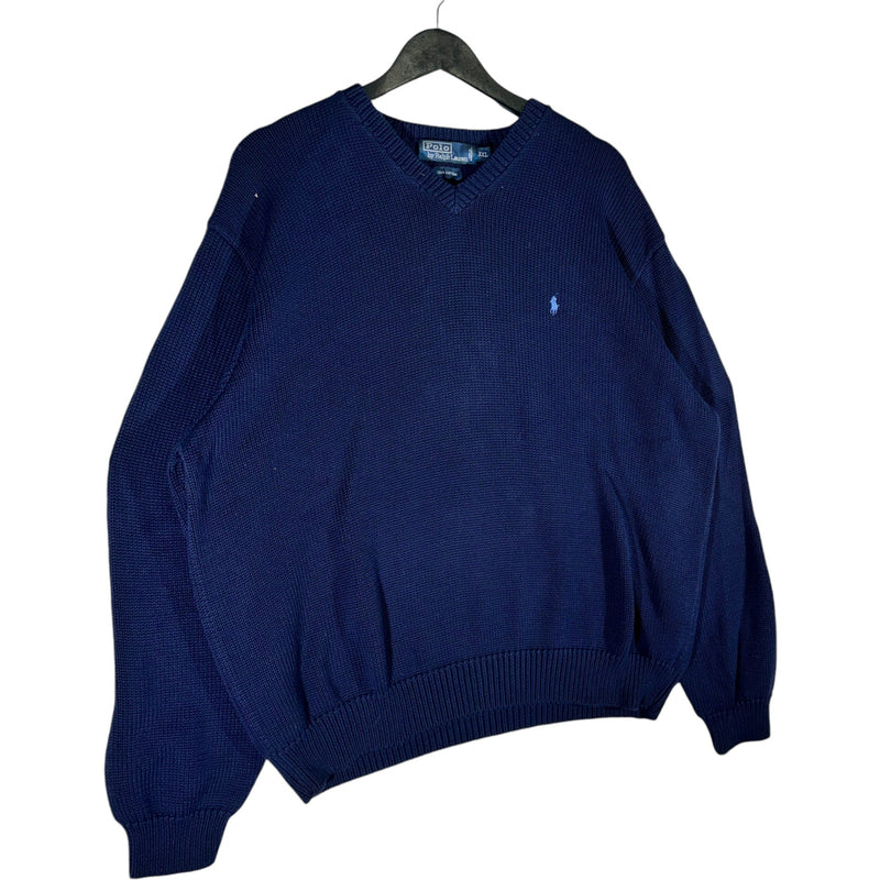 Vintage Polo Ralph Lauren V Neck Knit Sweater 90s