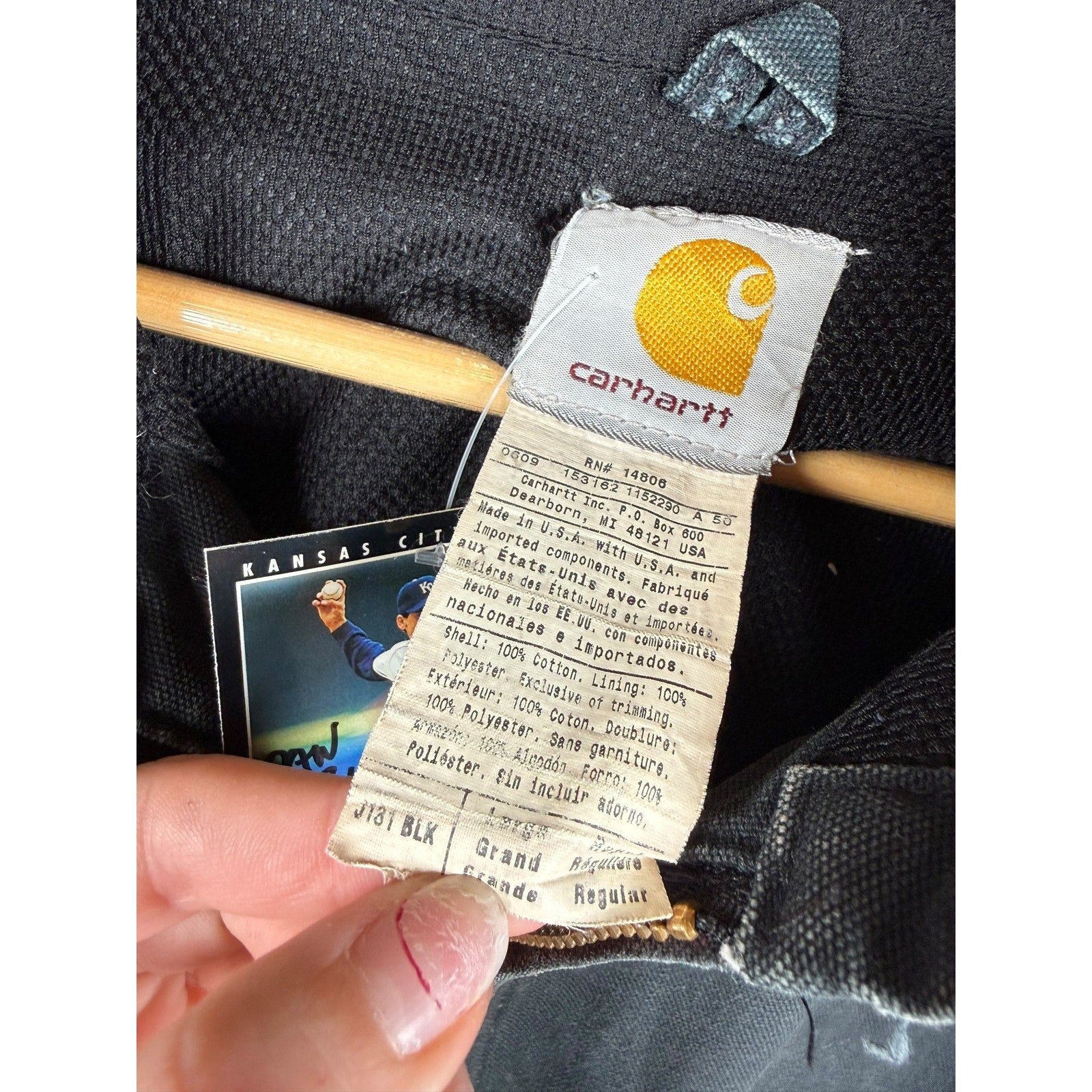 Vintage Carhartt Thermal Lined Full Zip Hoodie