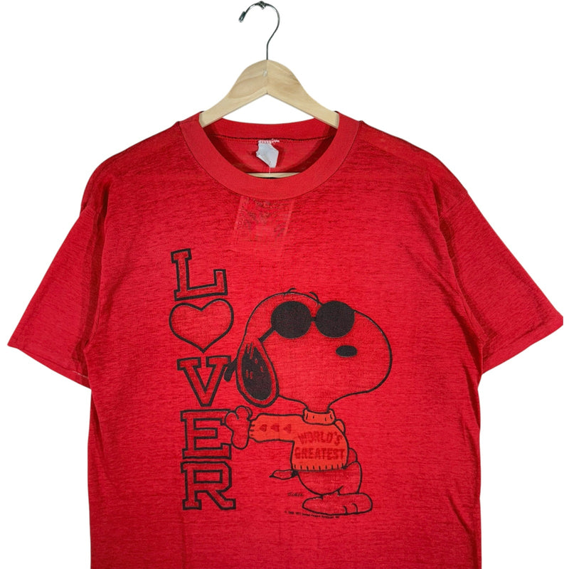 Vintage Peanuts World's Greatest Lover Spellout Tee