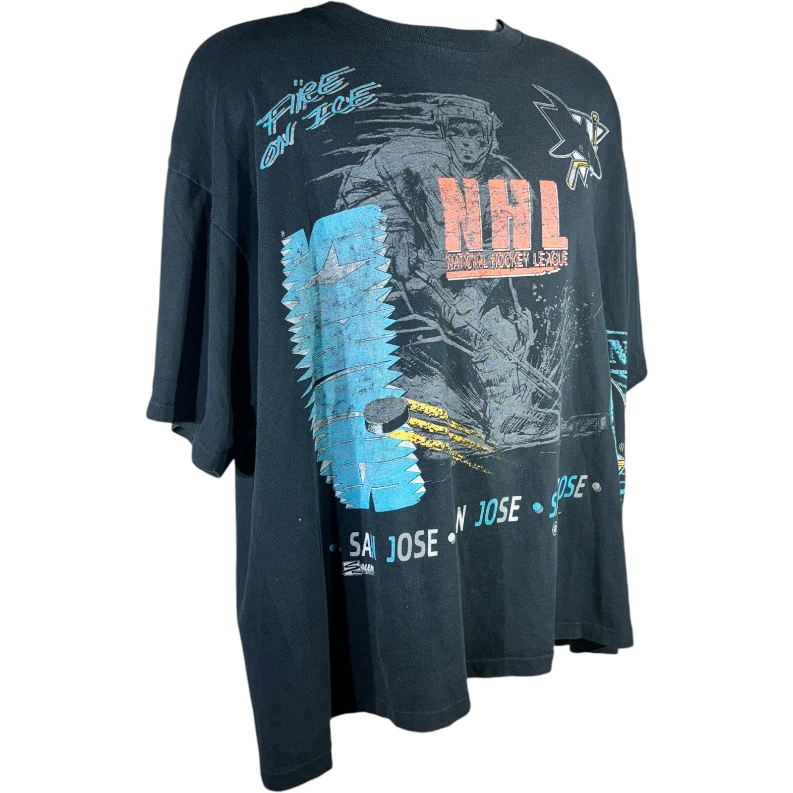 Vintage San Jose Sharks NHL AOP Tee