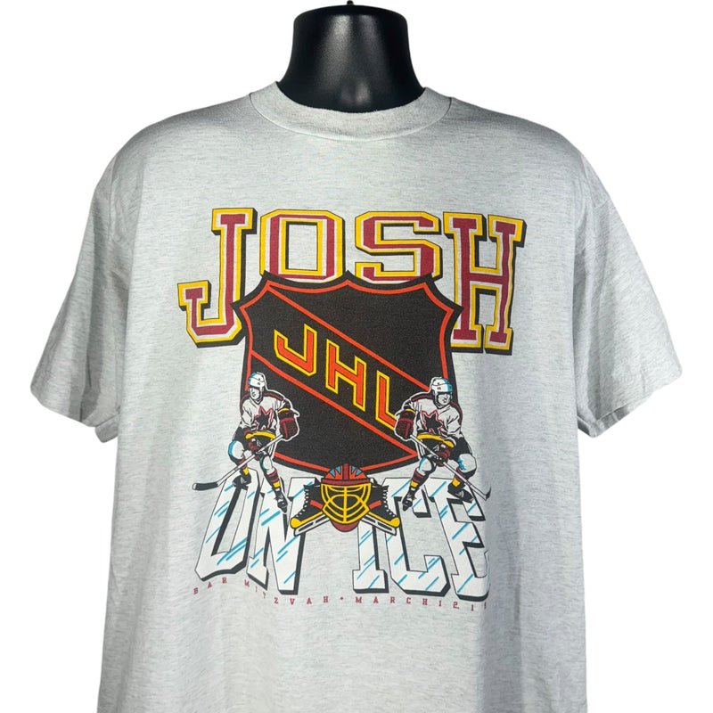 Vintage Josh On Ice Bar Mitzvah Hockey Tee 1994