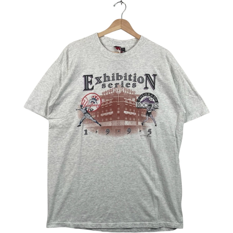 Vintage New York Yankees VS Colorado Rockies Exhibition Series Tee 1995