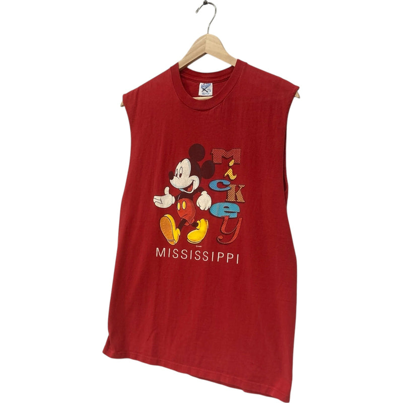 Youth Vintage Disney Mickey Mississippi Souvenir Cut Off Tee