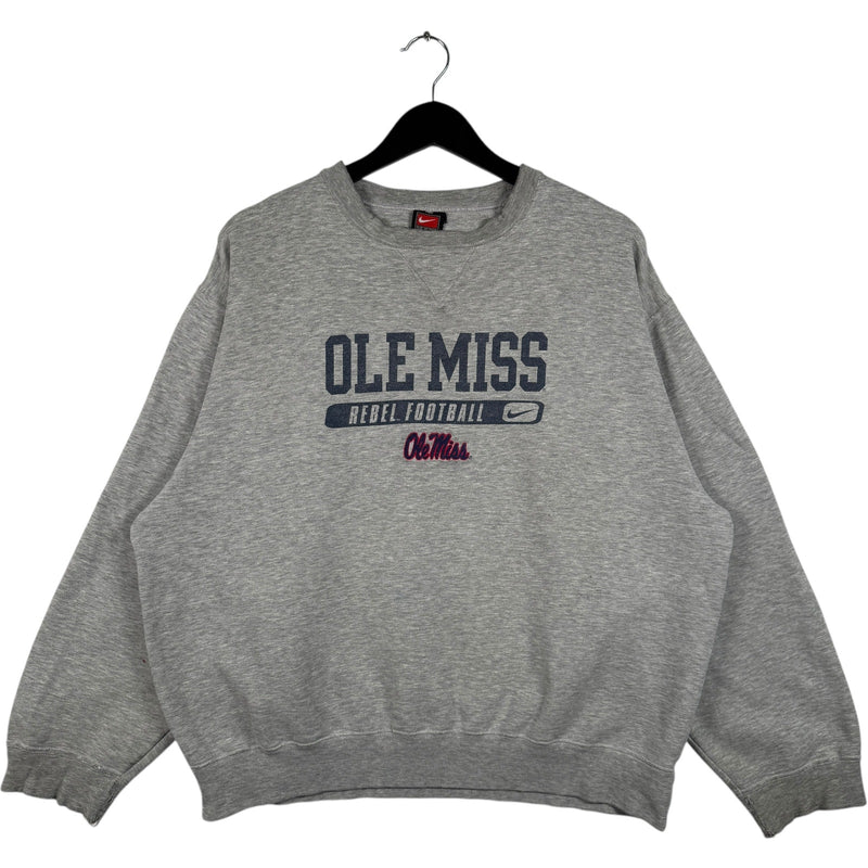 Vintage Nike Team Ole Miss Rebel Football Crewneck