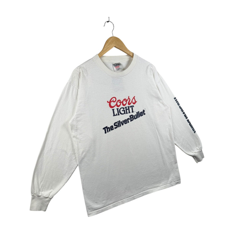Vintage Coors Light The Silver Bullet Beer Long Sleeve