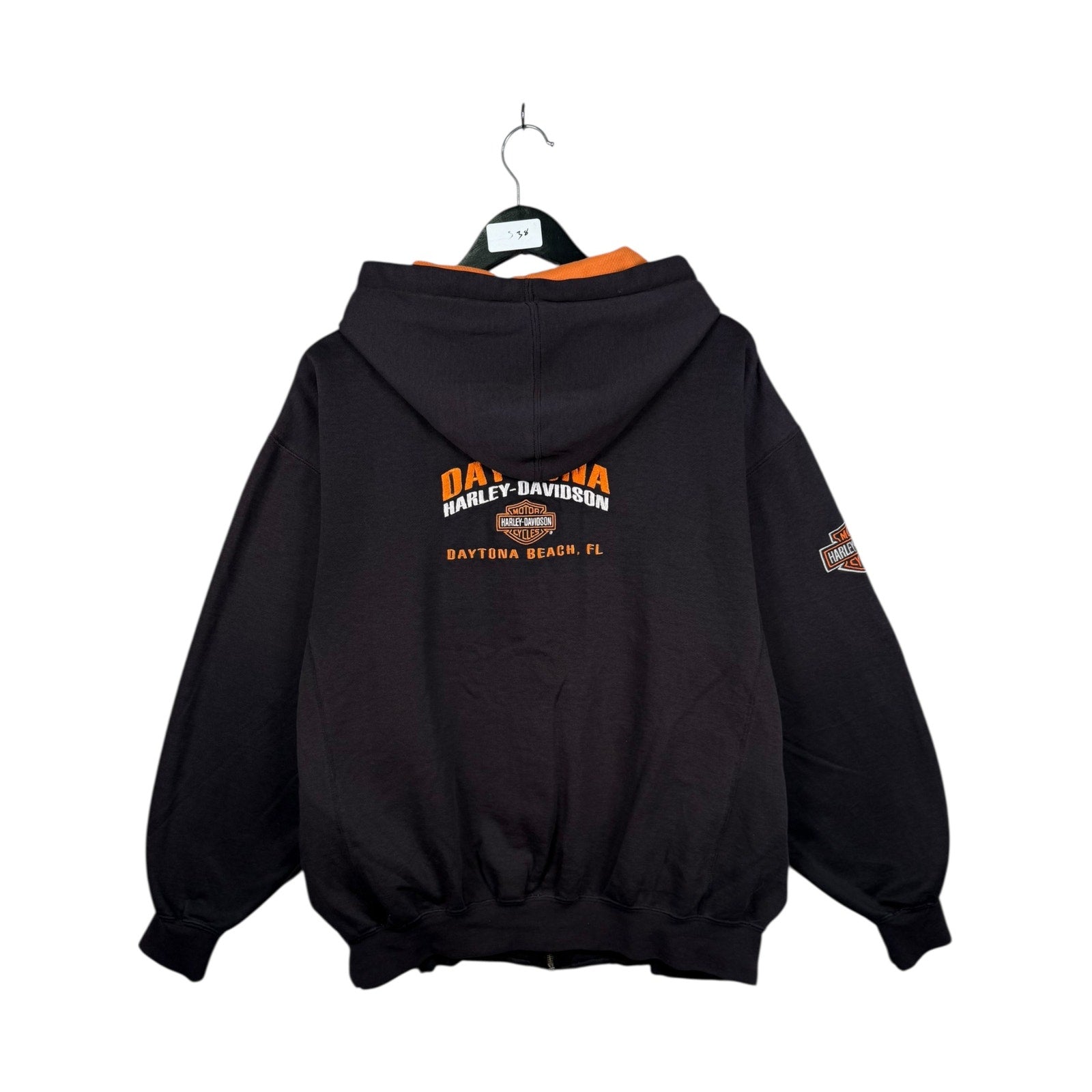 Vintage Harley Davidson Daytona Spell Out Logo Hoodie