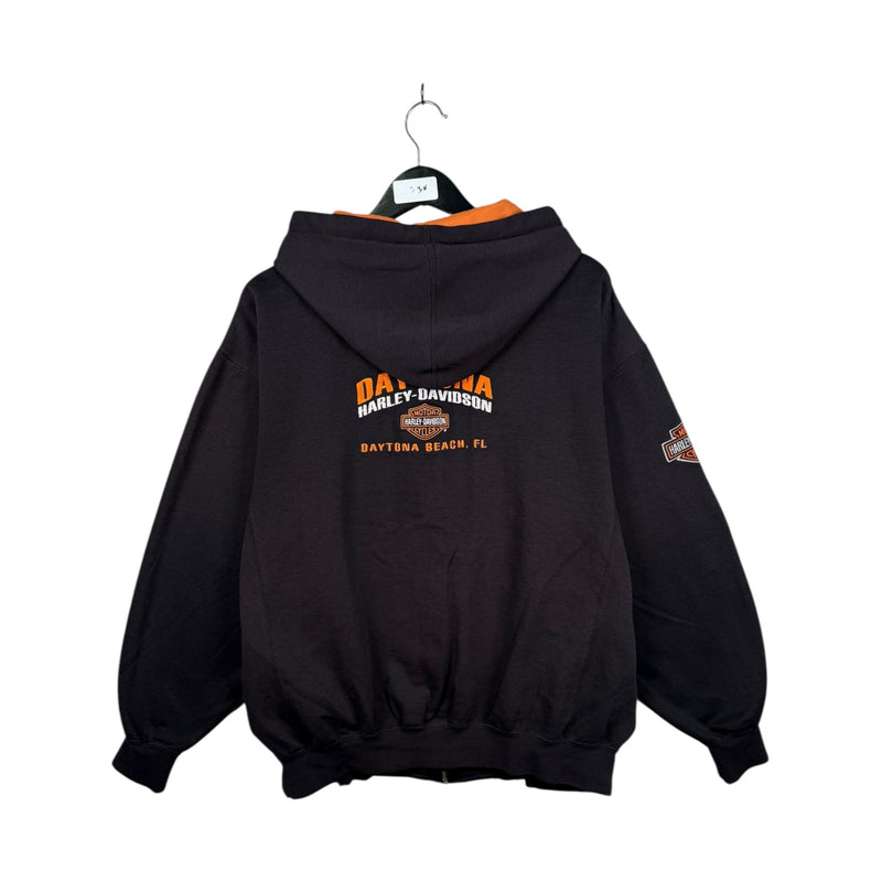 Vintage Harley Davidson Daytona Spell Out Logo Hoodie