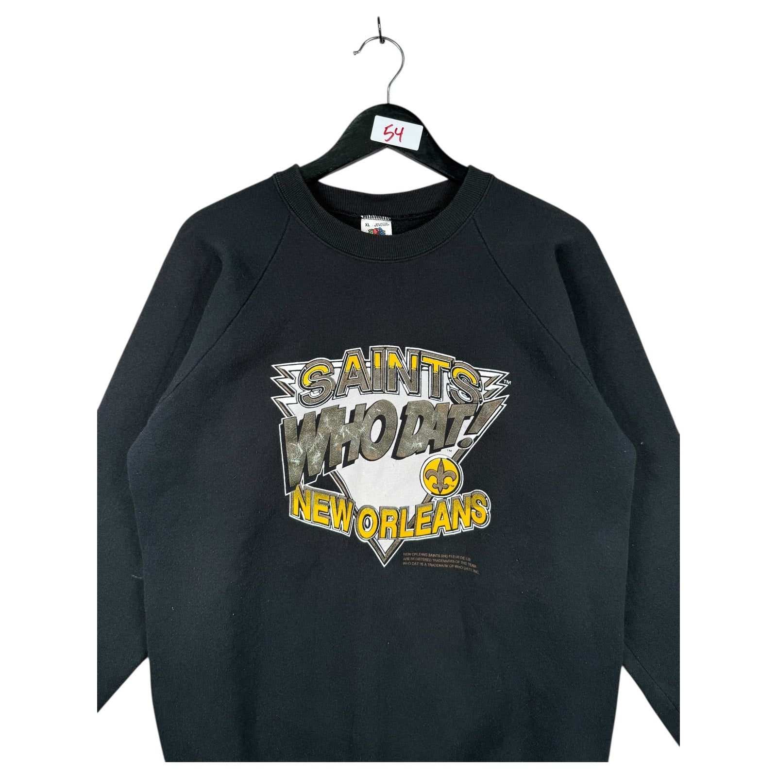 Vintage New Orleans Saints Who Dat NFL Crewneck XL