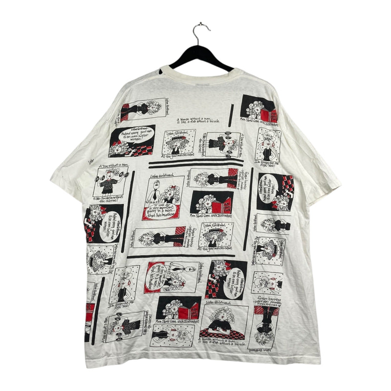 Vintage Comic Strip Graphic Short Sleeve T-Shirt