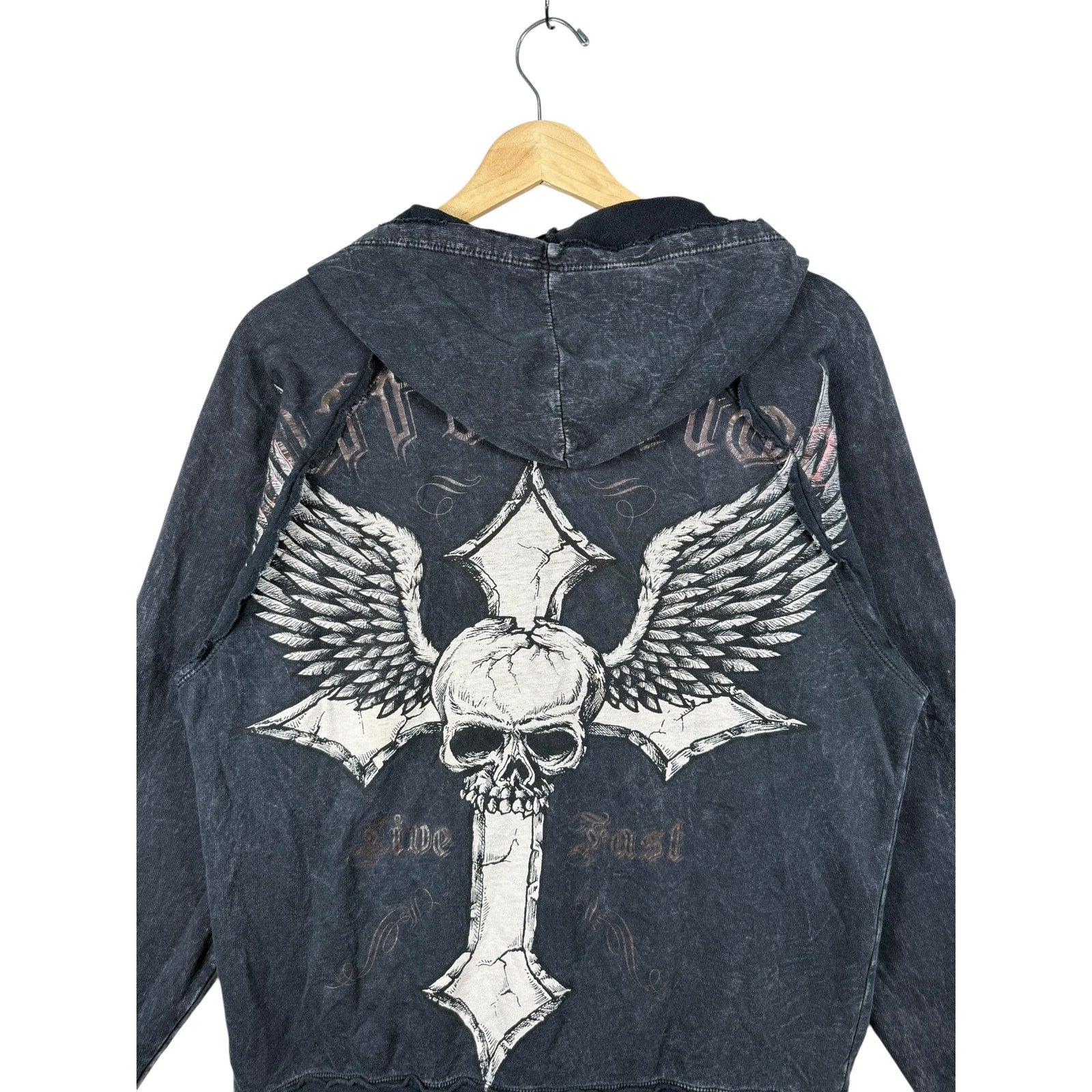 Vintage Affliction Live Fast Full Zip Hoodie