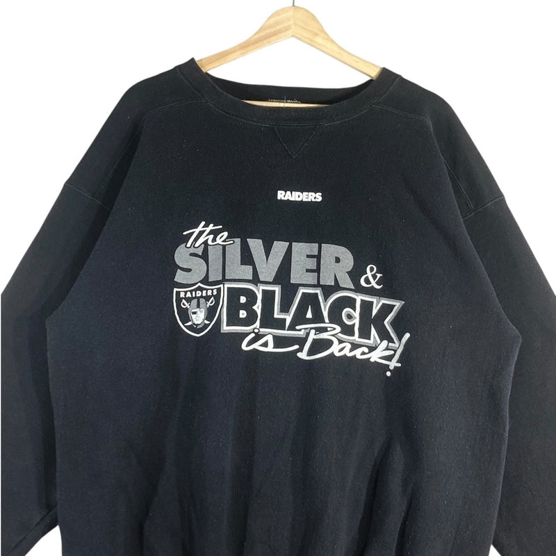 Vintage Oakland Raiders Silver & Black Crewneck