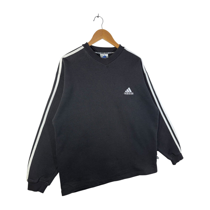 Vintage Adidas Chest Logo V-neck Sweatshirt