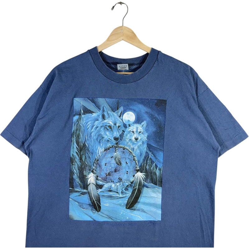 Vintage Native American Arctic Wolves Art Tee