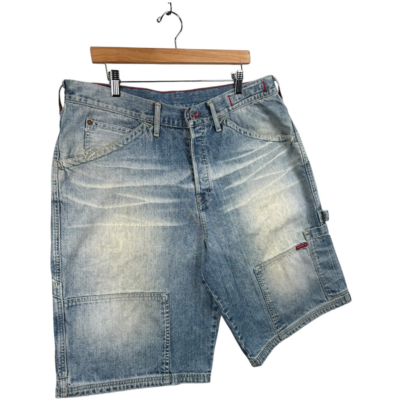 Vintage Guess Utility Cargo Denim Shorts 38