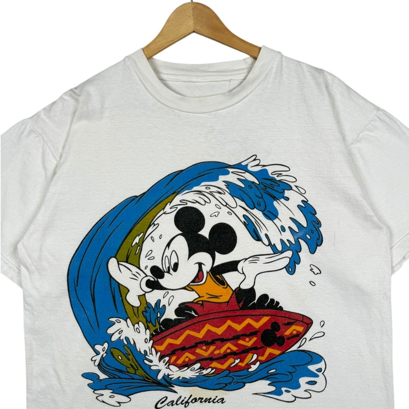 Vintage Disney Mickey Mouse Surfing Graphic T-Shirt