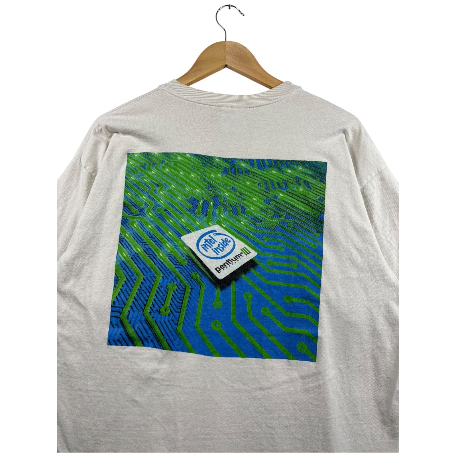 Vintage Intel Graphic Print T-Shirt