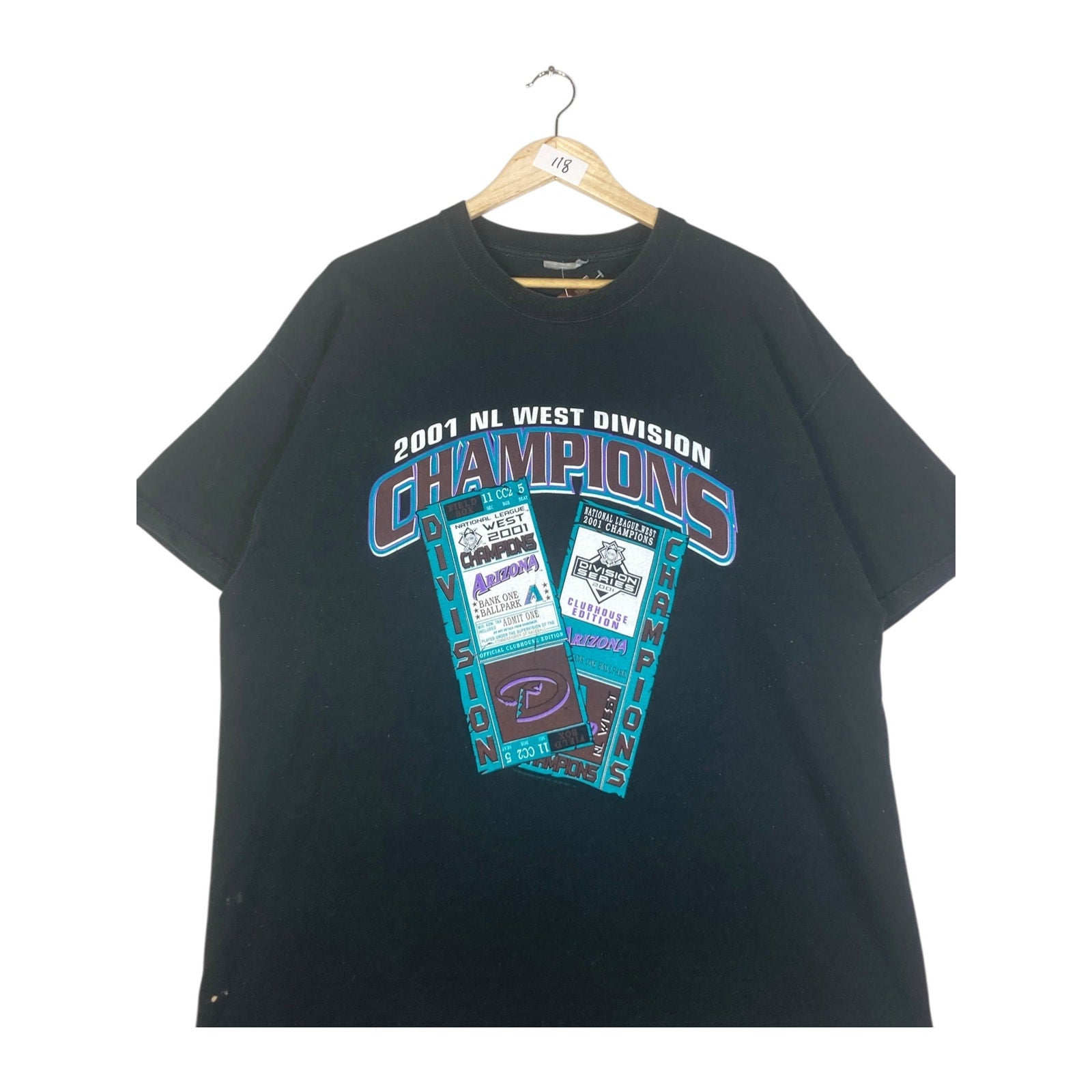 Vintage Arizona NL West Division Champions T-Shirt 2001