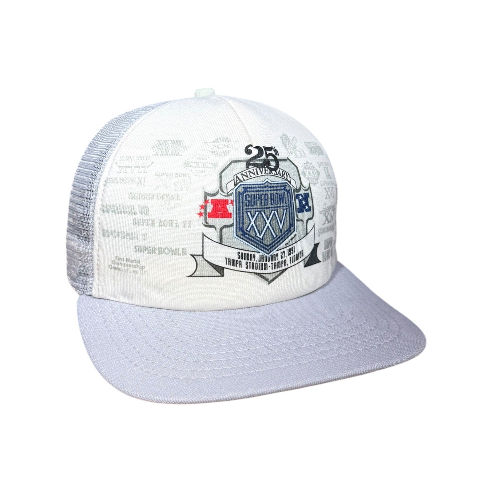 Vintage New Era Super Bowl 25th Tampa Bay NFL Mesh Snapback Hat