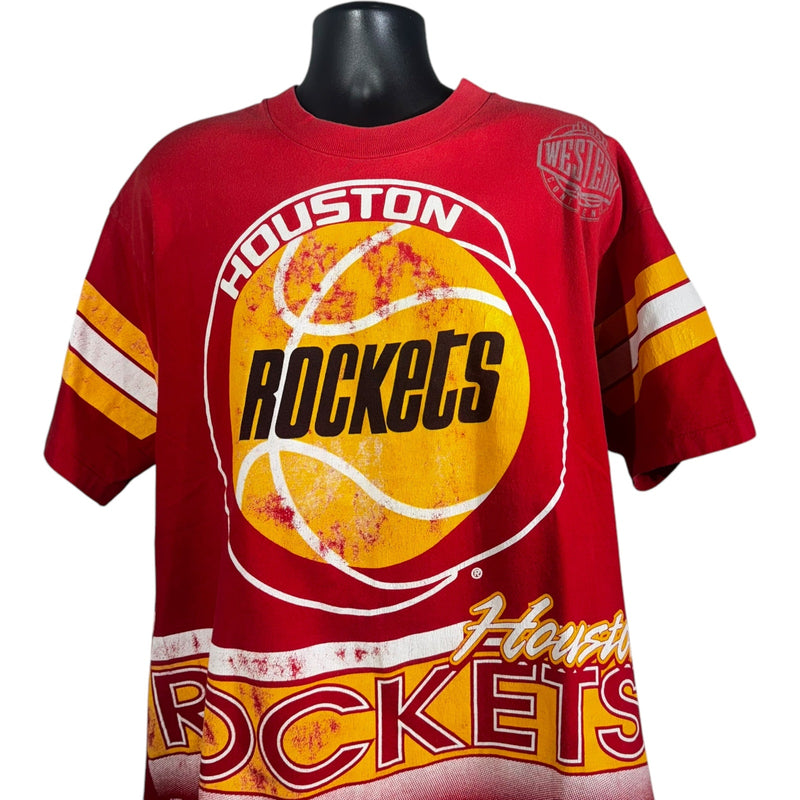 Vintage Salem Sportswear Houston Rockets AOP Logo Tee