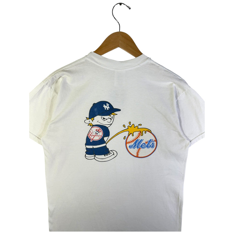 Vintage New York Yankees vs Mets Rivalry Graphic MLB T-Shirt