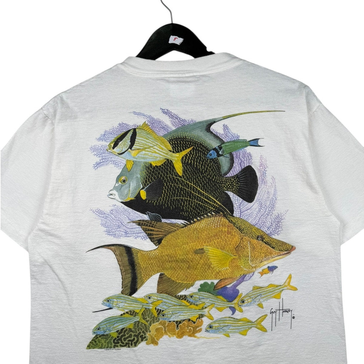 Vintage Ocean Fish Graphic Pocket T-Shirt