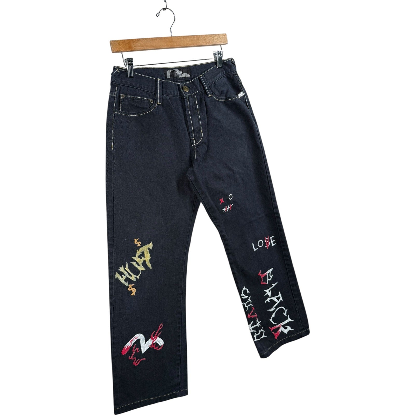 Vintage Evisu Embroidered Graffiti Denim Jeans 31