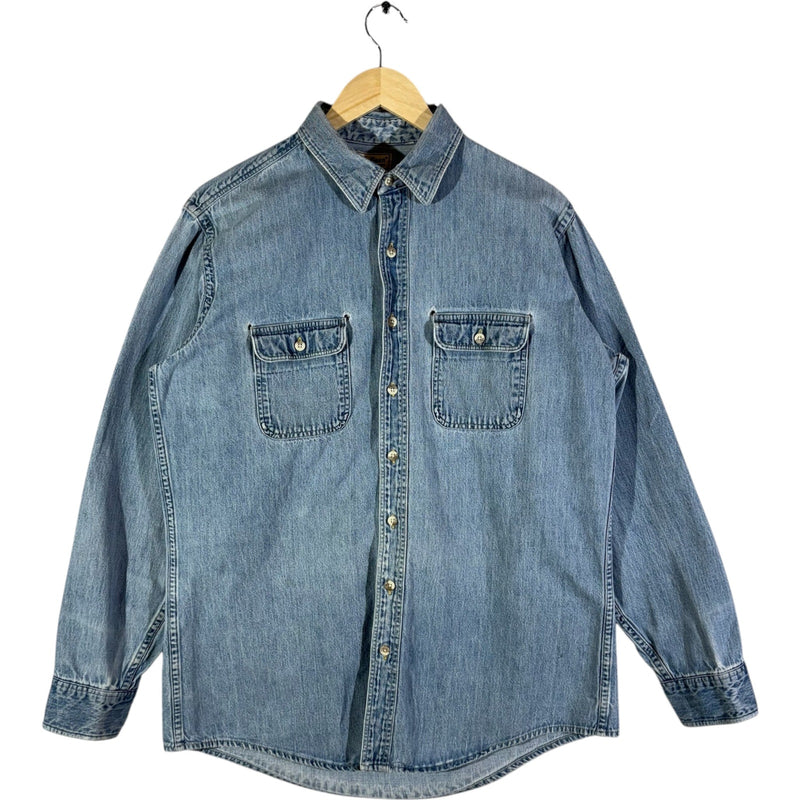 Vintage L.L. Bean Denim Snap-On Long Sleeve Button Up