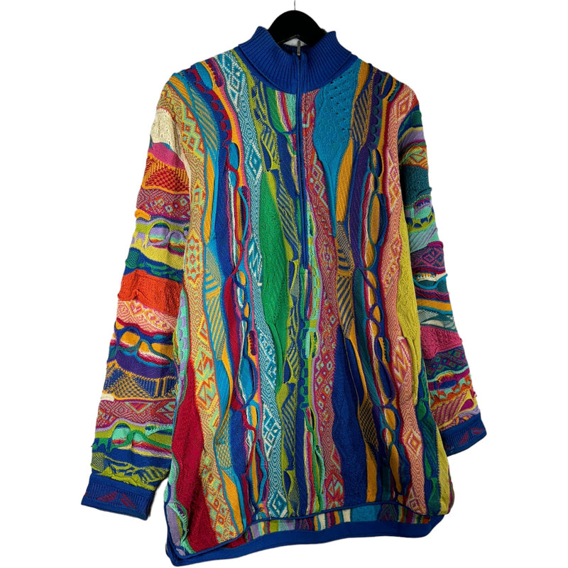 Vintage Coogi 3D Knit 1/2 Zip Sweater