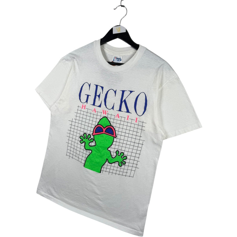 Vintage Gecko Hawaii Neon Lizard Graphic T-Shirt