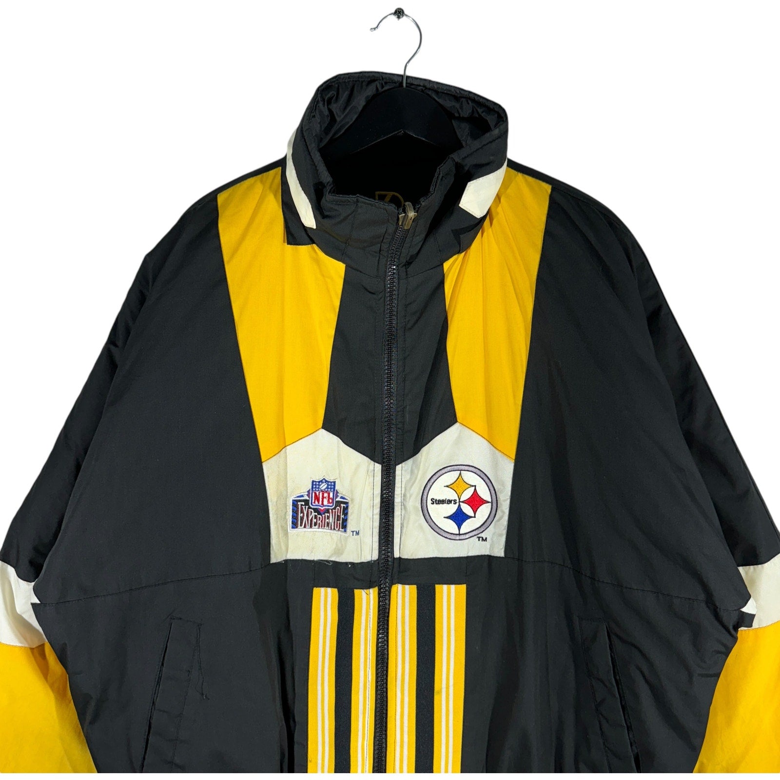 Vintage Pro Player Pittsburgh Steelers NFL Reversible Puffer Jacket