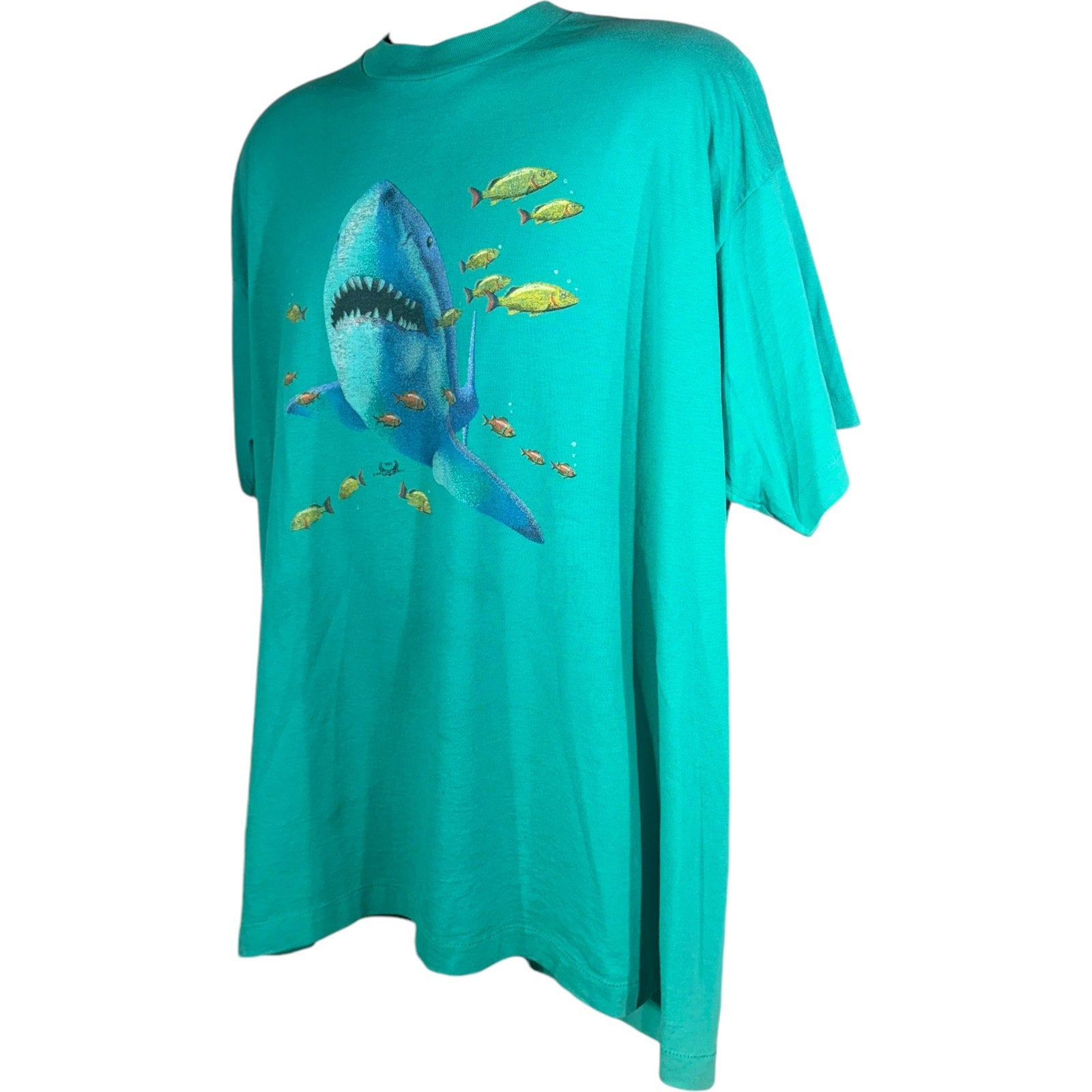 Vintage Shark Amongst Fishes Nature Tee