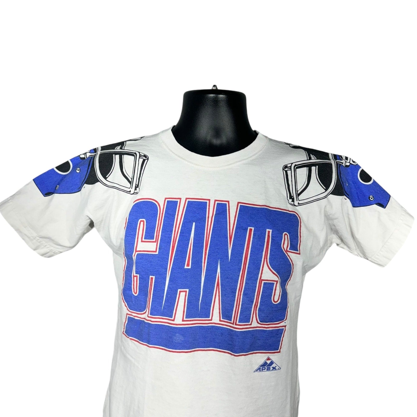 Vintage Apex One New York Giants NFL Spellout Tee 90's