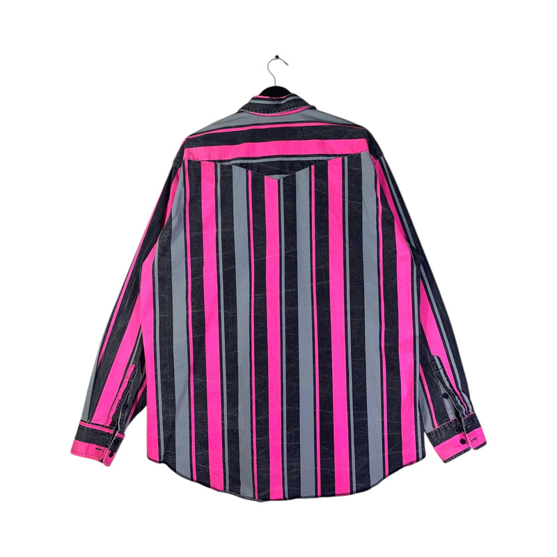 Vintage Wrangler Long Sleeve Striped Button Up