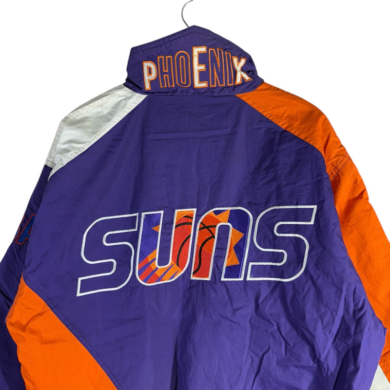 Vintage Pro Player Phoenix Suns Spellout Logo NBA Puffer Jacket