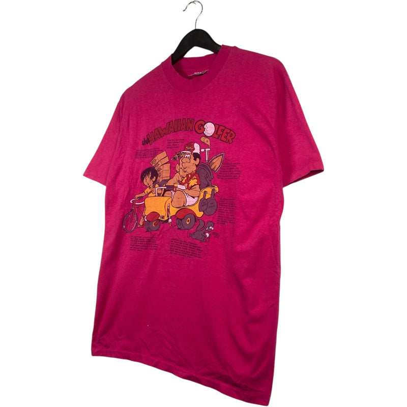 Vintage Hawaiian Golfer Cartoon T-Shirt