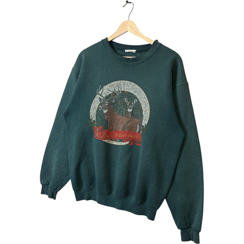 Vintage Winter Whitetails Deer Crewneck